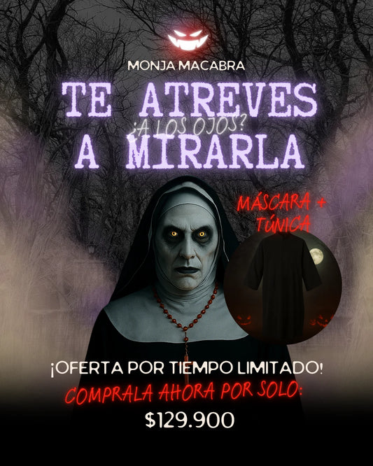 Máscara+Túnica monja Macabra™ | Importada🇺🇸 | Ultra realista1